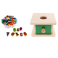 2x Jeux de Construction Jouet Educatif Enfant Equipement de Montessori - Boîte de Correspondance de Forme + Jeu de Laçage