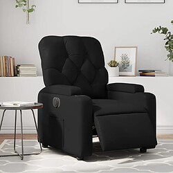 vidaXL Fauteuil inclinable électrique Noir Similicuir