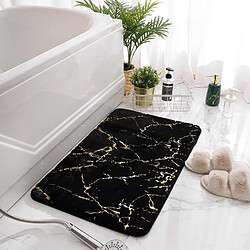 Tapis De Bain Tapis De Bain Absorbant L'eau Tapis De Sol De Chevet Noir 50x80cm