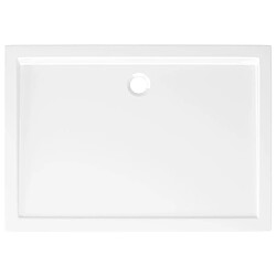 Acheter vidaXL Receveur de douche rectangulaire ABS Blanc 80x110 cm