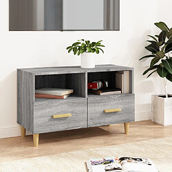 vidaXL Meuble TV Sonoma gris 80x36x50 cm Bois d'ingénierie