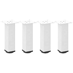 vidaXL Pieds de table basse 4 pcs blanc 42-44 cm acier