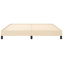 Acheter vidaXL Cadre de lit sans matelas crème 180x200 cm tissu