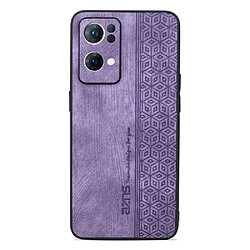 Coque en TPU + PU AZNS anti-chute pour votre Oppo Reno7 Pro 5G - violet