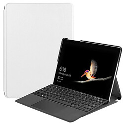 Wewoo Housse Coque Etui en cuir Custer Texture pour ordinateur portable pour Microsoft Surface Go (Blanc)