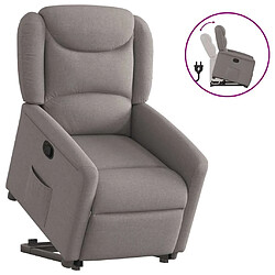 vidaXL Fauteuil inclinable taupe tissu