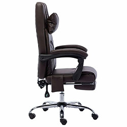 Avis Maison Chic Chaise Gaming | Chaise de bureau Ergonomique Fauteuil de massage Marron Similicuir -GKD60677