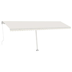 Maison Chic Auvent manuel rétractable,Store manuel de porte sur pied 600x300 cm Crème -GKD13523