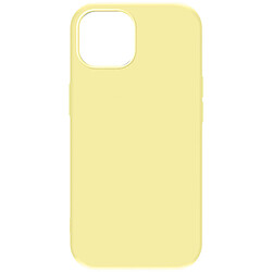 Avizar Coque pour iPhone 15 Silicone Premium Semi rigide Finition Mate Douce Jaune