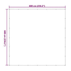 Acheter vidaXL Bâche transparente avec œillets 6x6 m polyéthylène