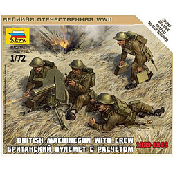 Zvezda Figurines 2ème Guerre Mondiale : Mitrailleurs britanniques 1939-1943