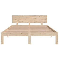 Avis vidaXL Cadre de lit sans matelas bois massif de pin 140x200 cm