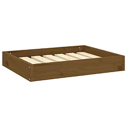 vidaXL Lit pour chien Marron miel 61,5x49x9 cm Bois de pin solide