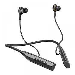 General Écouteurs Bluetooth, écouteurs sans fil Bluetooth 5.2, étanche Ipx, réduction du bruit Enc, casques stéréo Hifi Deep Bass, tour de cou magnétique, écouteurs tour de cou d'entraînement.(noir)