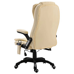 Avis Helloshop26 Chaise fauteuil siège de bureau informatique étude de massage similicuir crème 02_0024007