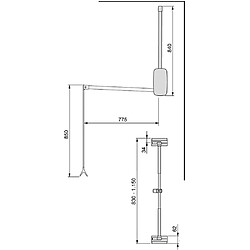 Acheter Emuca Penderie rabattable blanche pour armoire Sling Largeur télescopique réglable de 60 à 83 cm.