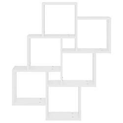 Acheter Maison Chic Étagère cube murale,Etagère de rangement flottante Blanc 78x15x93 cm Aggloméré -MN52995