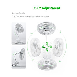 Avis Universal Mini ventilateur à clips rechargeable 360 ventilateur portable réglable pour refroidissement de bureau, dortoir et chambre à coucher