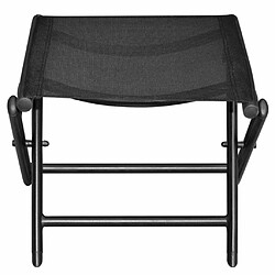 Avis Maison Chic Repose-pied,Tabouret confortable pliable Noir Aluminium -MN15532