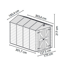 Abris de jardin 5.3m² gris - 704247 - PALRAM
