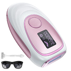 Chrono Système d'épilation IPL, 999 000 flashs, fonction de refroidissement par glace, épilateur laser permanent et indolore, rose