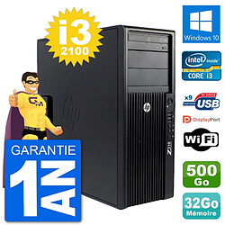 PC Tour HP Z210 Intel Core i3-2100 RAM 32Go Disque Dur 500Go Windows 10 Wifi - Occasion