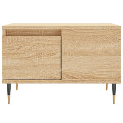 Maison Chic Table basse,Table Console Table d'appoint, Table pour salon chêne sonoma 55x55x36,5 cm bois d'ingénierie -MN94753 pas cher