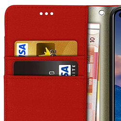 Avizar Housse Nokia 5.4 / 3.4 Porte-carte Fonction Support Vidéo Rouge pas cher