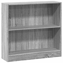 vidaXL Bibliothèque sonoma gris 80x24x76 cm bois d'ingénierie