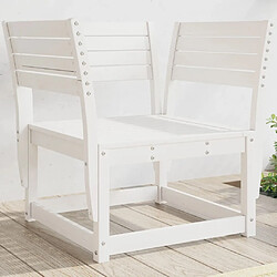 Maison Chic Chaise de jardin,Fauteuil Chaise de terrasse,Chaise d’extérieur blanc bois massif de pin -GKD53551