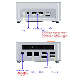 Avis None Mini PC AOOSTAR GEM12, AMD Ryzen 7 8845HS 8 cœurs jusqu'à 5,1 GHz, 32 Go de RAM DDR5, 1 To de SSD PCle 4.0