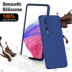 Acheter Htdmobiles Coque pour Huawei Honor 90 5G - housse etui silicone gel fine + verre trempe - BLEU FONCE