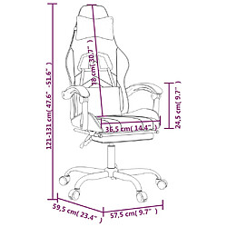 vidaXL Chaise de jeu avec repose-pied Noir et vert Similicuir pas cher