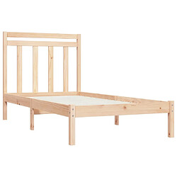 Avis vidaXL Cadre de lit sans matelas 100x200 cm bois massif