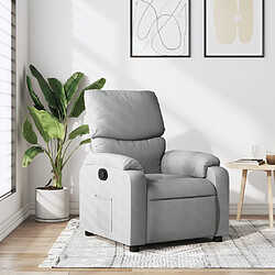 vidaXL Fauteuil inclinable Gris clair Tissu