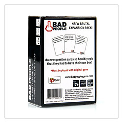 Avis Wewoo Bad People NSFW Brutal Expansion Pack 80 nouvelles cartes de jeu de