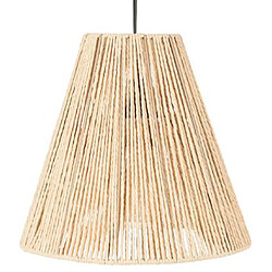 Suspension design en papier et fer coloris beige - Dim : D.30 x H.27 cm -PEGANE-