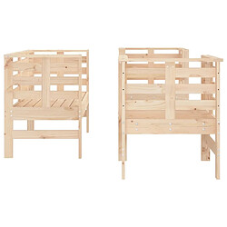 Maison Chic Salon de jardin 3 pcs - Table et chaises d'extérieur - Mobilier/Meubles de jardin Moderne bois massif de pin -MN88110 pas cher