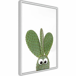 Paris Prix Affiche Murale Encadrée Funny Cactus III 20 x 30 cm Blanc