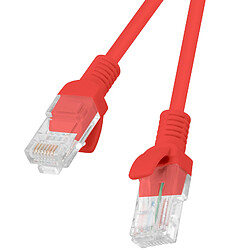 Lanberg Câble réseau Ethernet UTP Cat.6 rouge 1 m PCU6-10CC-0100-R