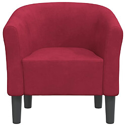 Avis Maison Chic Fauteuil relax,Chaise pour salon cabriolet rouge bordeaux velours -MN65722