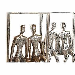 Figurine Décorative DKD Home Decor Champagne Noir Aluminium Moderne Couple (18 x 12 x 32 cm) (2 Unités)