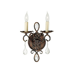 Elstead Lighting Applique murale Feiss Cristal,Acier Moka Bronze