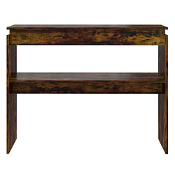 Avis Maison Chic Table console | Meuble d'entrée | Table d'appoint Chêne fumé 102x30x80 cm Bois d'ingénierie -GKD91127