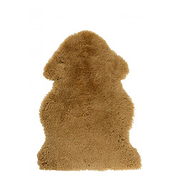 Dansmamaison Tapis Peau De Mouton Ocre