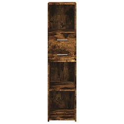 Avis vidaXL Buffet haut chêne fumé 30x42,5x124 cm bois d'ingénierie