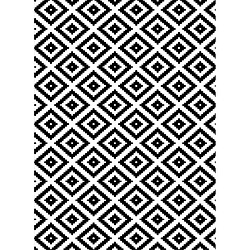 Mani Textile Tapis Black&White Carreaux