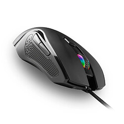 Avis NGS GMX-125: Souris Filaire de jeu ergonomique et ambidextre. DPI ajustable jusqu'à 7200 DPI. éclairage LED. Connecteur USB. bouton programmable.Noir