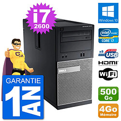 PC Dell 3010 MT i7-2600 RAM 4Go Disque Dur 500Go HDMI Windows 10 Wifi - Occasion