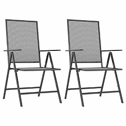 Acheter Salle à manger de jardin 3 pcs,Table et chaise à dîner anthracite acier -MN51186